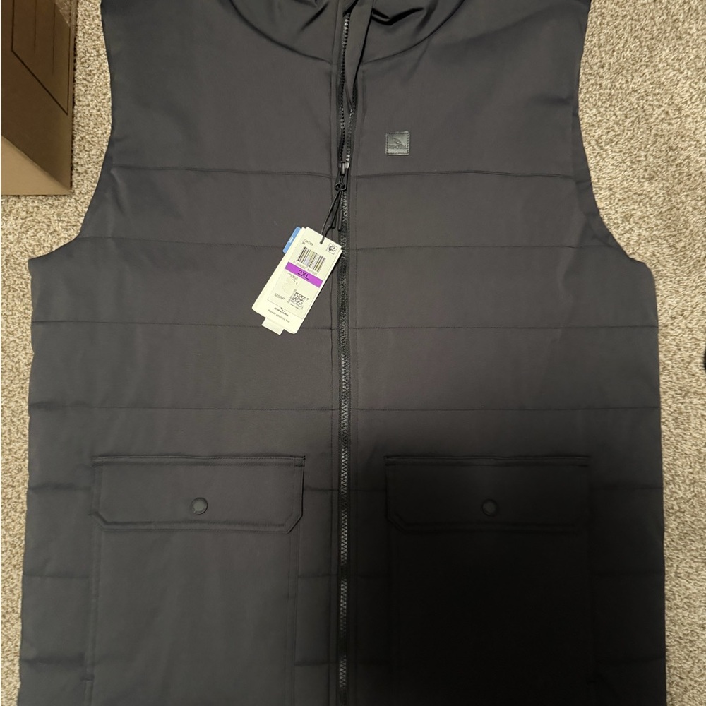 Reebok Men's Dark Gray Hooded Vest